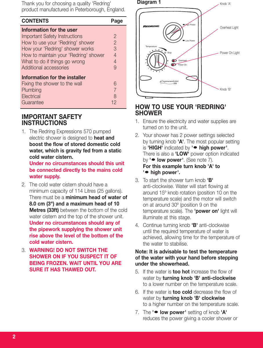 Redring Expressions 570 Users Manual