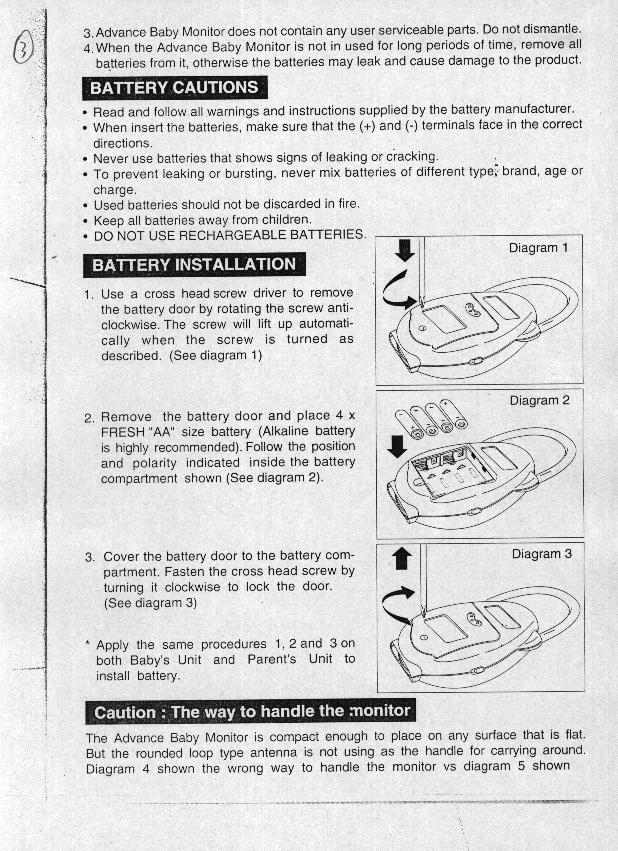 Baby Monitor Transmitter User Manual