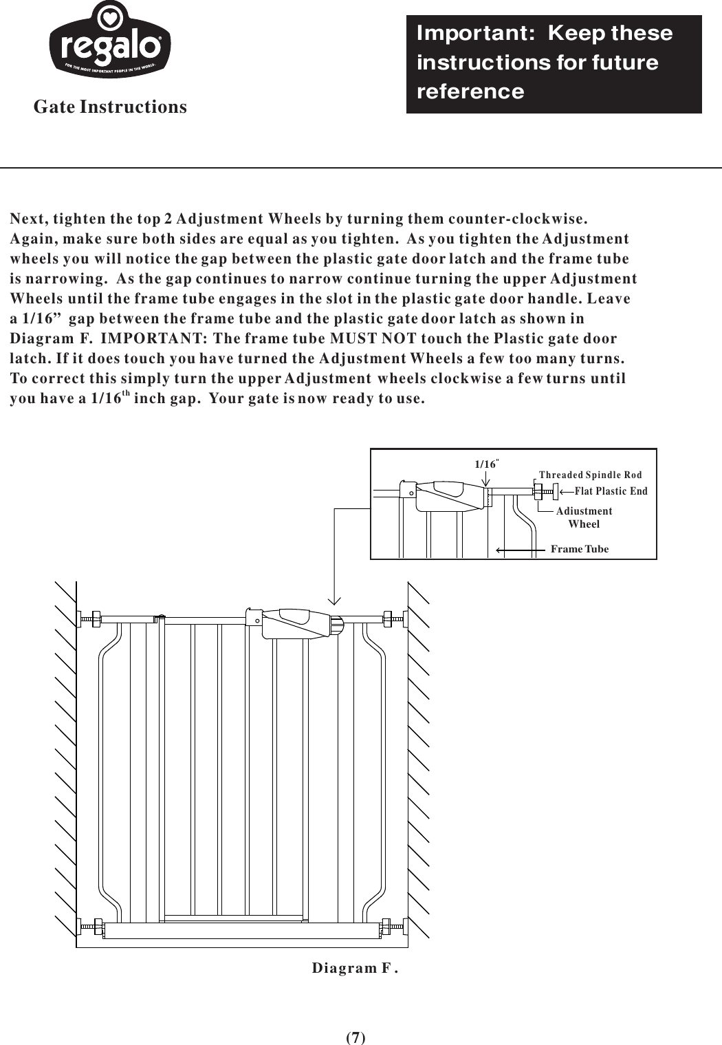 Page 7 of 9 - Regalo Regalo-Safety-Gate-Users-Manual- Gate Instructions  Regalo-safety-gate-users-manual