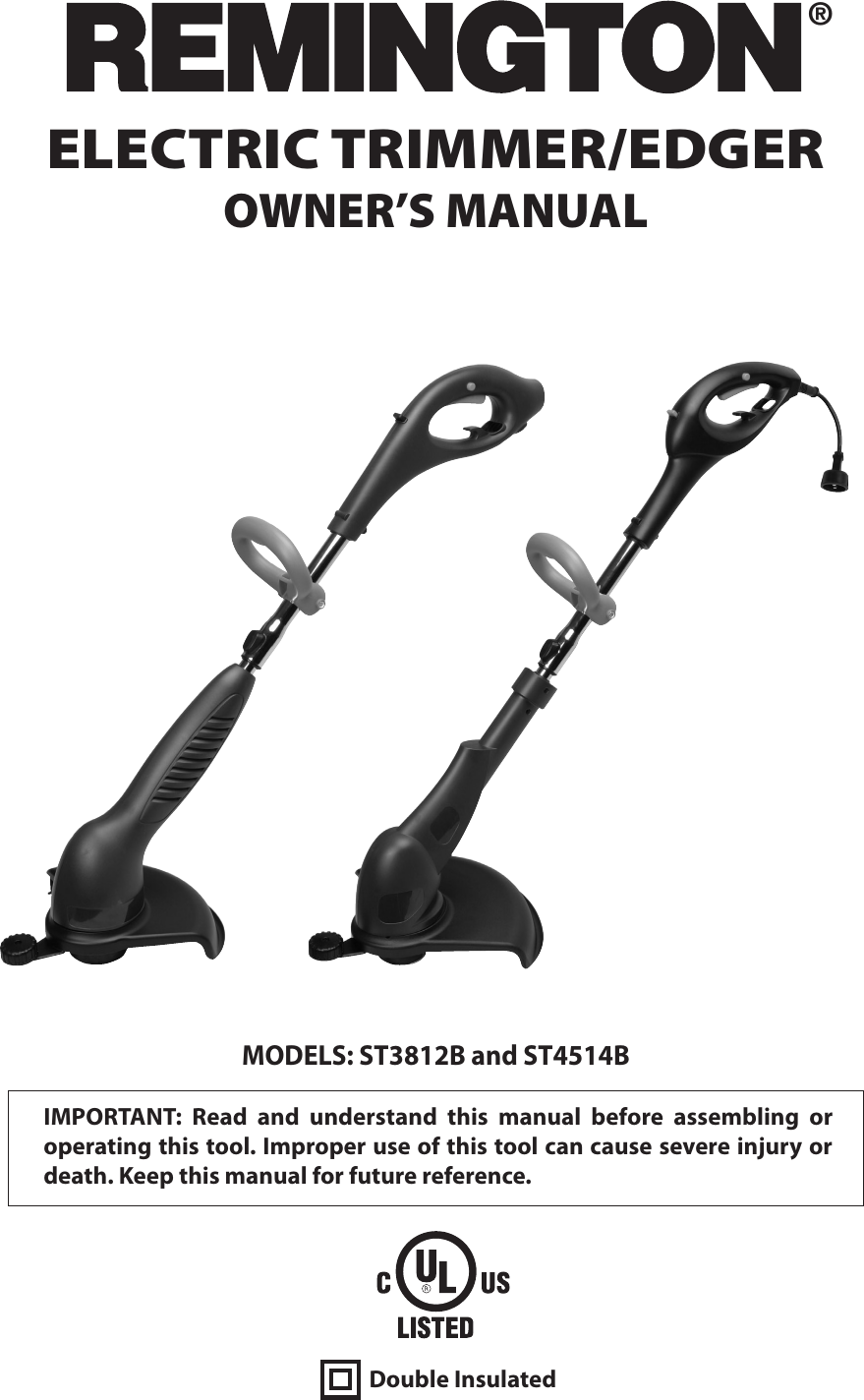 Remington Power Tools St3812B St4514B Users Manual