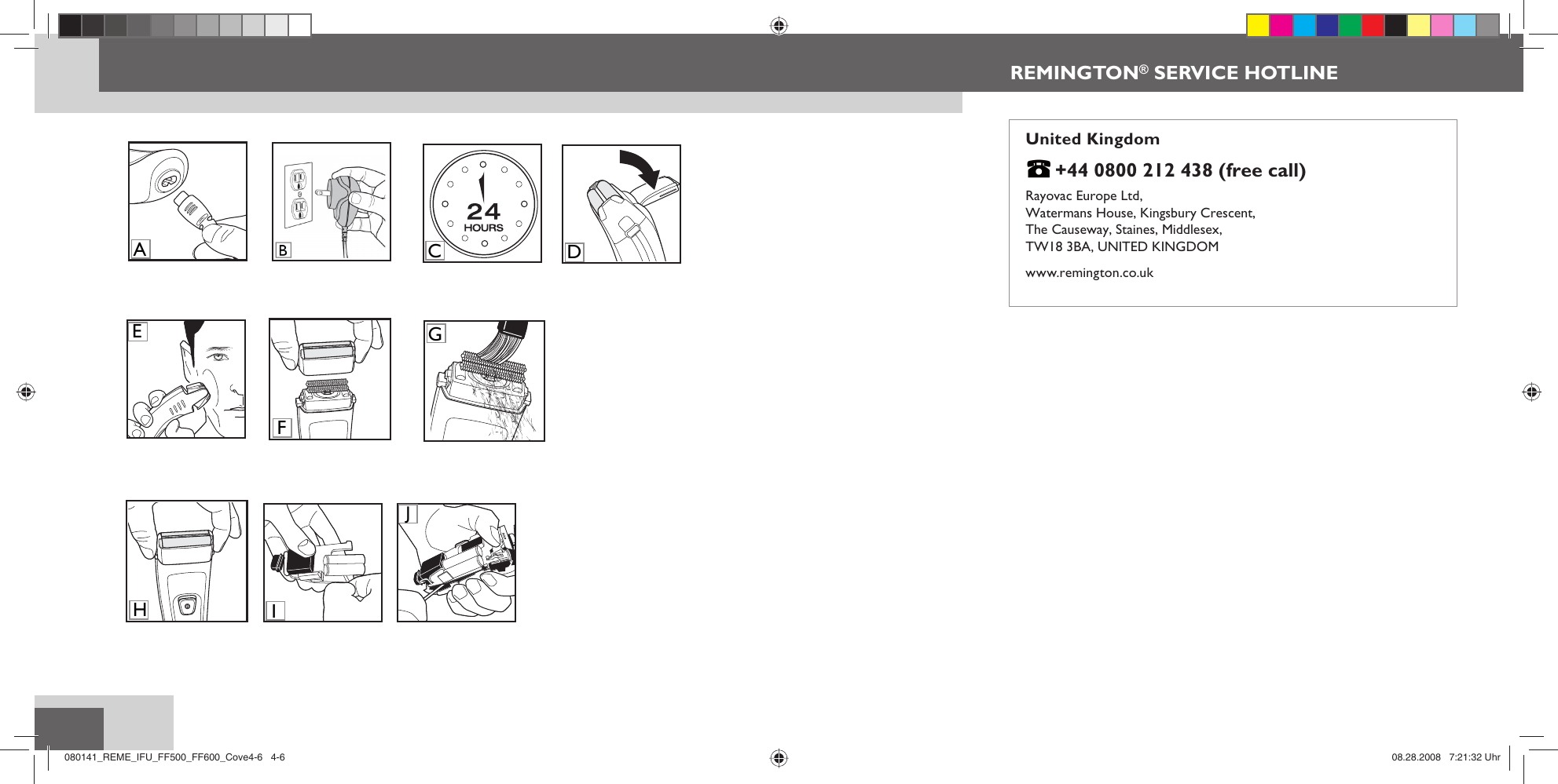 Page 2 of 9 - Remington Remington-Dual-Foil-Shaver-F-3790-Users-Manual- 080621_REME_IFU_FF500_FF600_innen  Remington-dual-foil-shaver-f-3790-users-manual