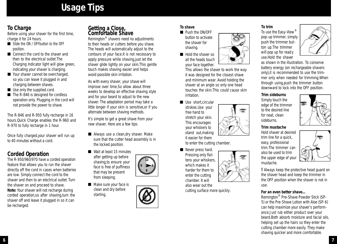 Page 4 of 7 - Remington Remington-R-846-Users-Manual-  Remington-r-846-users-manual