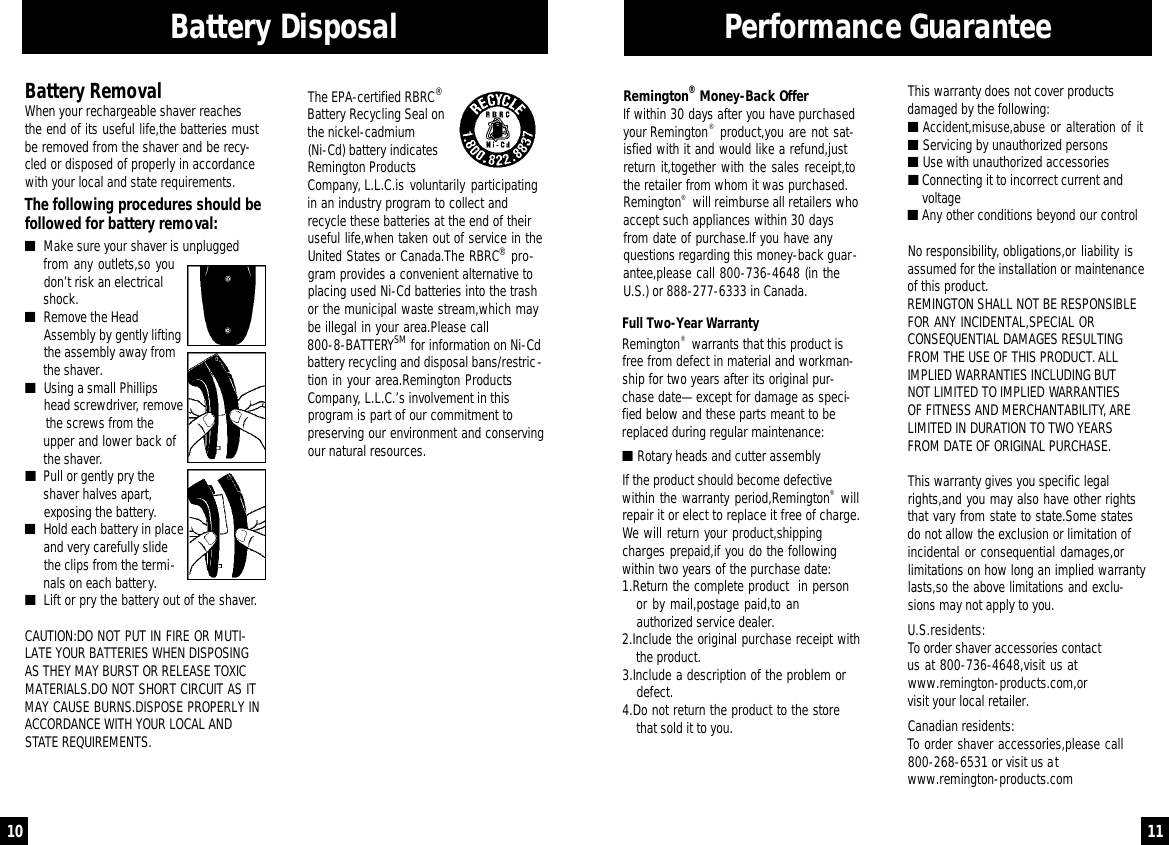 Page 6 of 7 - Remington Remington-R-846-Users-Manual-  Remington-r-846-users-manual