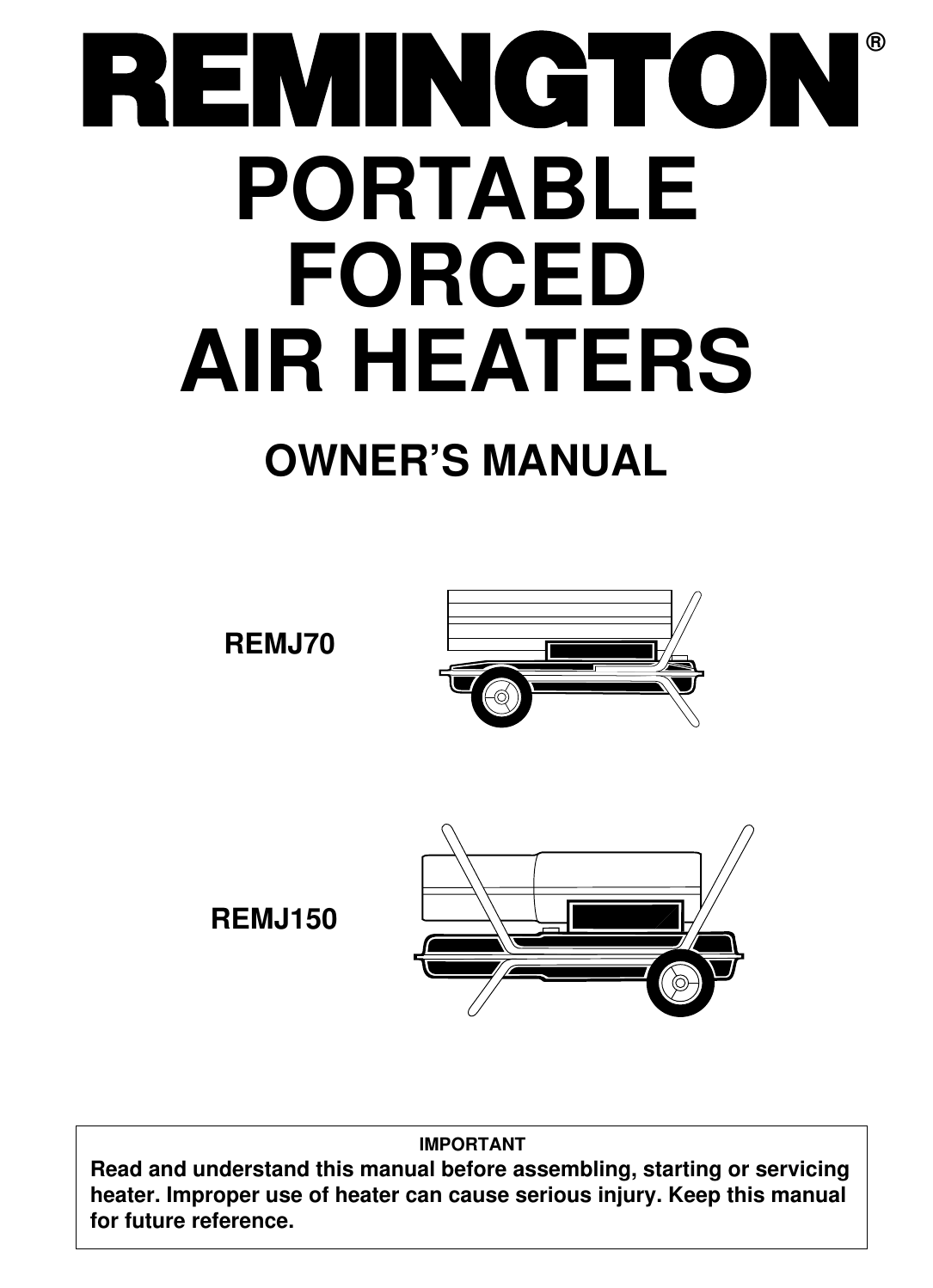 Remington Remj150 Users Manual