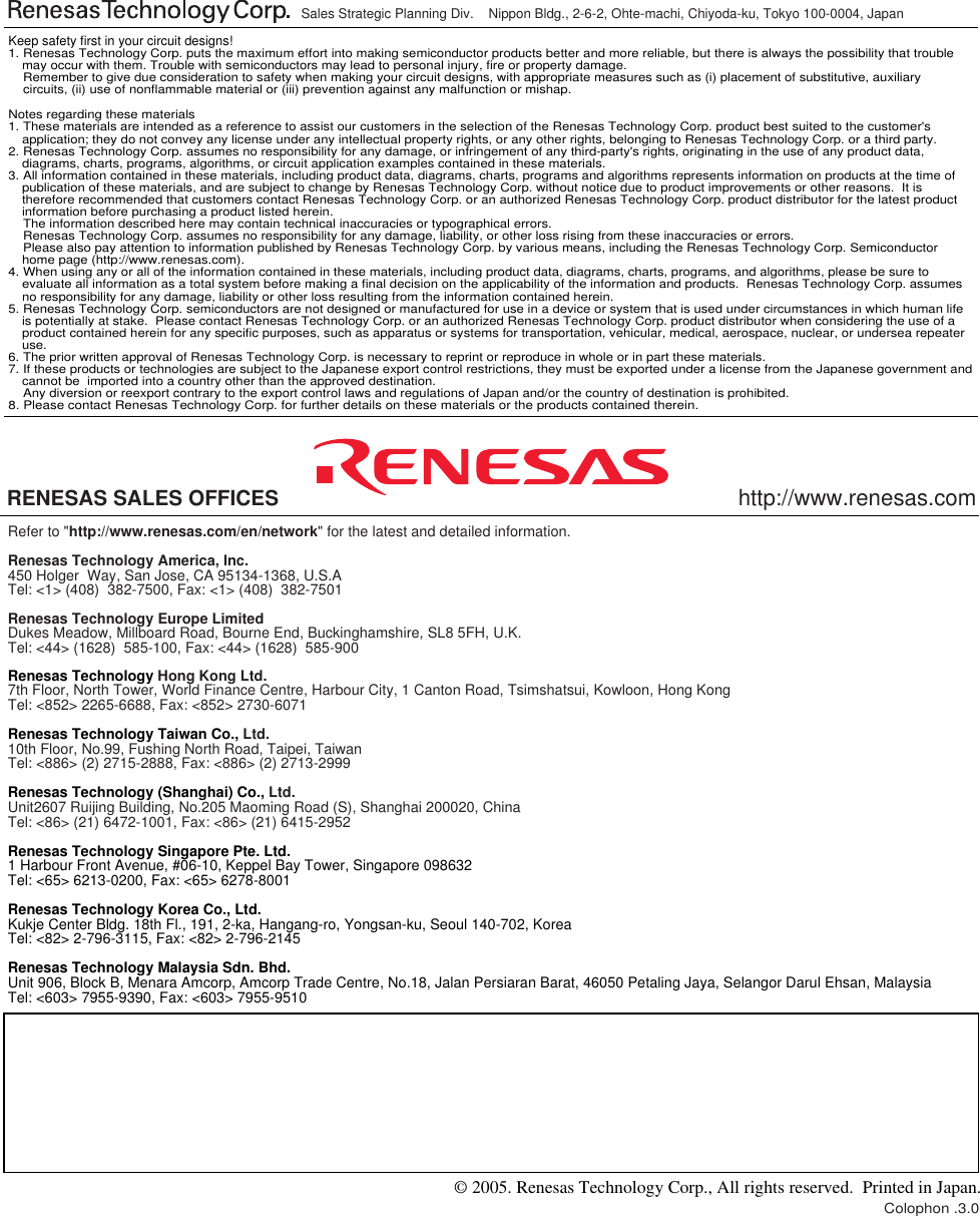 Page 8 of 8 - Renesas Renesas-2Sk3069-Users-Manual- 2SK3069 Datasheet  Renesas-2sk3069-users-manual