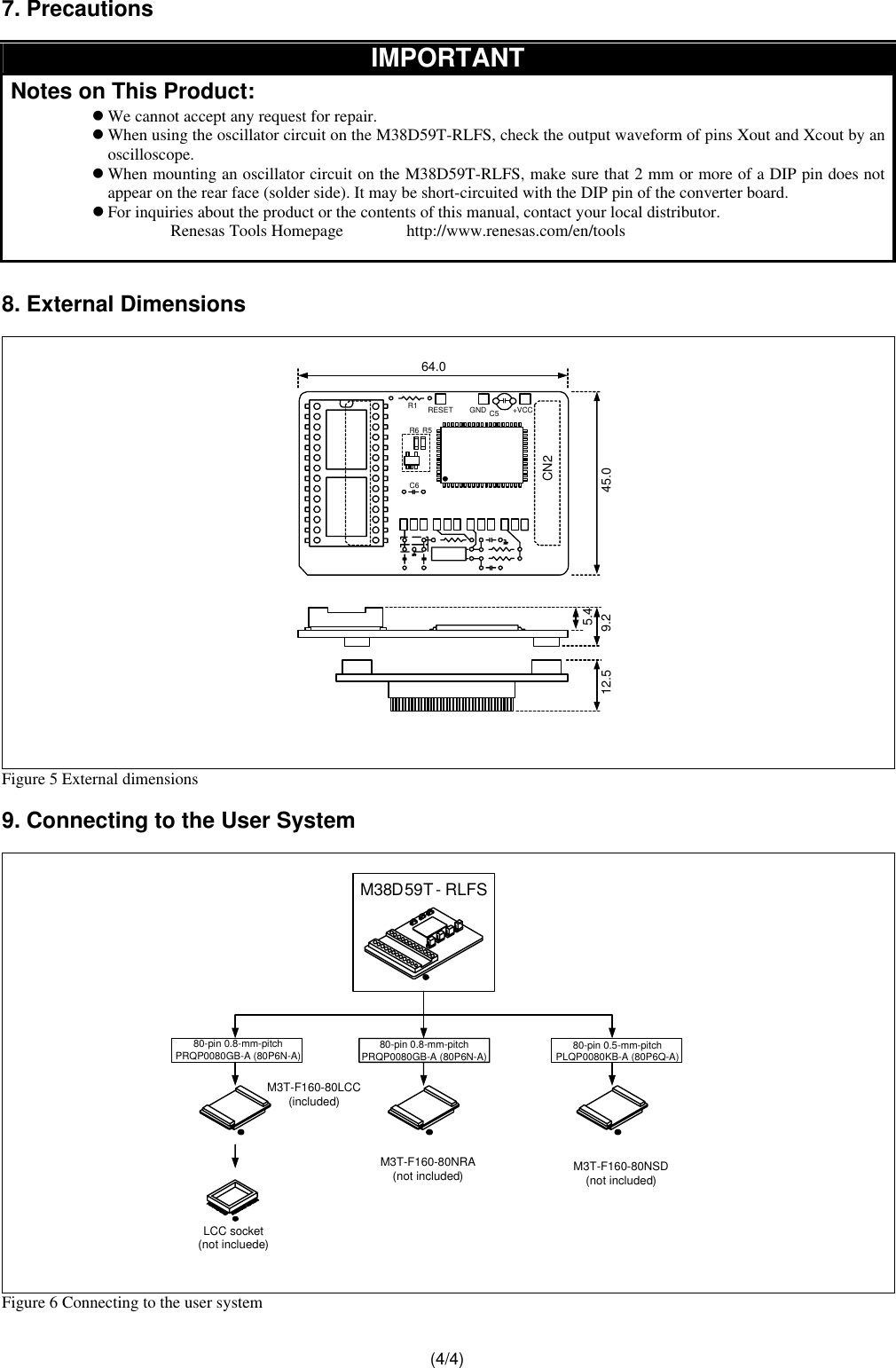 Page 4 of 4 - Renesas Renesas-Emulator-Mcu-Board-For-38D5-Group-M38D59T-Rlfs-Users-Manual- M38D59T-RLFS User’s Manual  Renesas-emulator-mcu-board-for-38d5-group-m38d59t-rlfs-users-manual