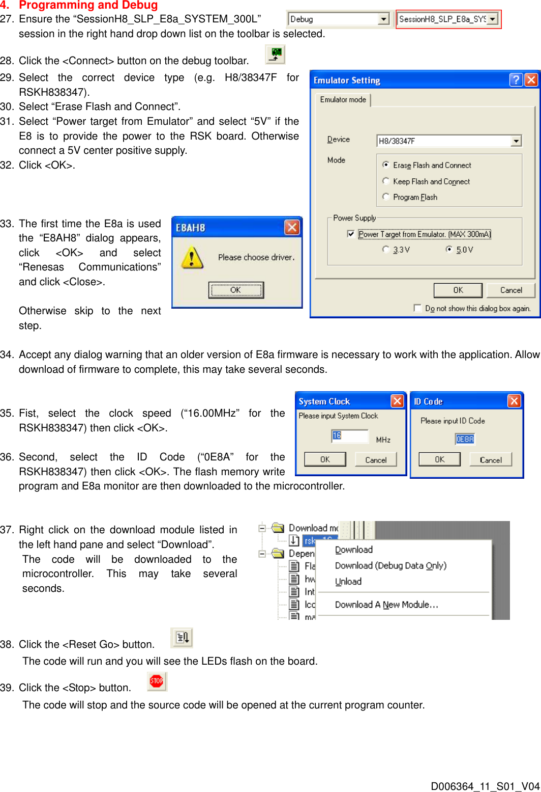 Page 3 of 4 - Renesas Renesas-H8-38347-Users-Manual- Starter Kit For H8/38347 Quick Start Guide  Renesas-h8-38347-users-manual