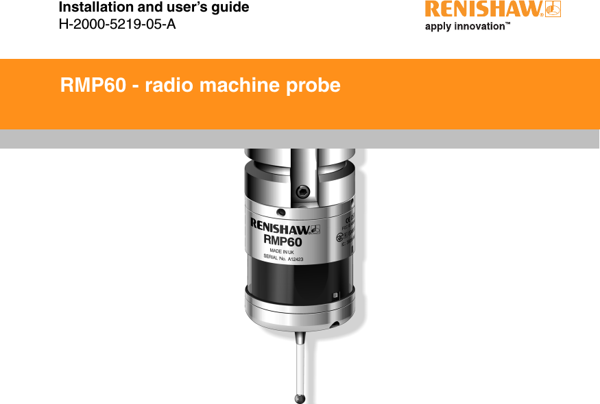 Installation and user’s guideH-2000-5219-05-ARMP60 - radio machine probe