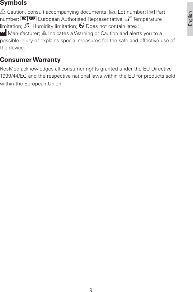 Page 10 of 12 - Resmed Resmed-Sleep-Apnea-Machine-60561-Users-Manual-  Resmed-sleep-apnea-machine-60561-users-manual