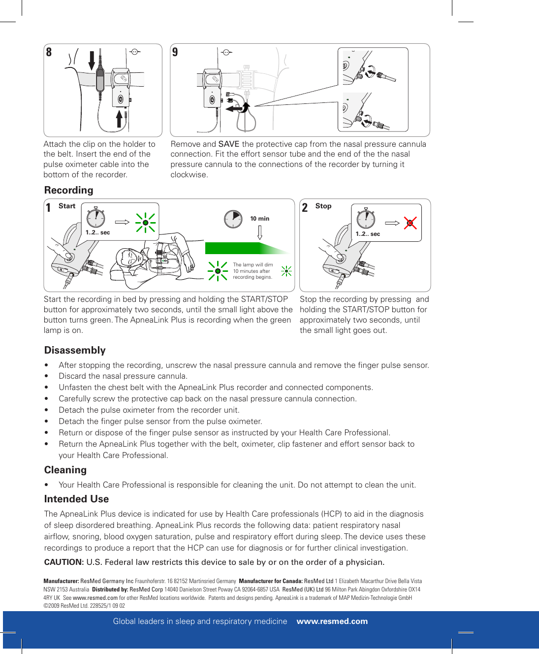 Page 2 of 2 - Resmed Resmed-Sleep-Apnea-Machine-Apnealink-Plus-Users-Manual-  Resmed-sleep-apnea-machine-apnealink-plus-users-manual