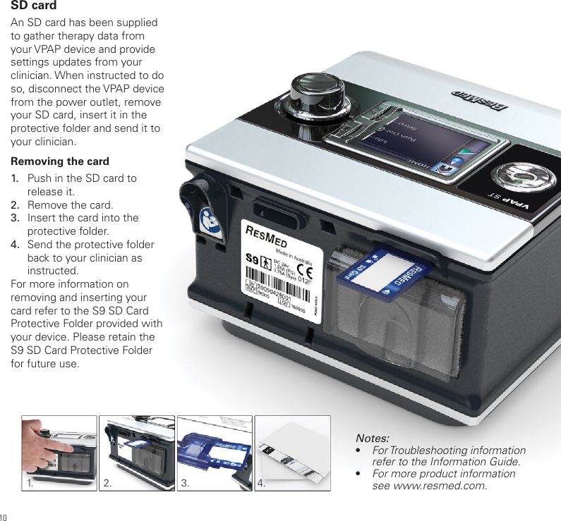 Resmed Sleep Apnea Machine Vap S Users Manual