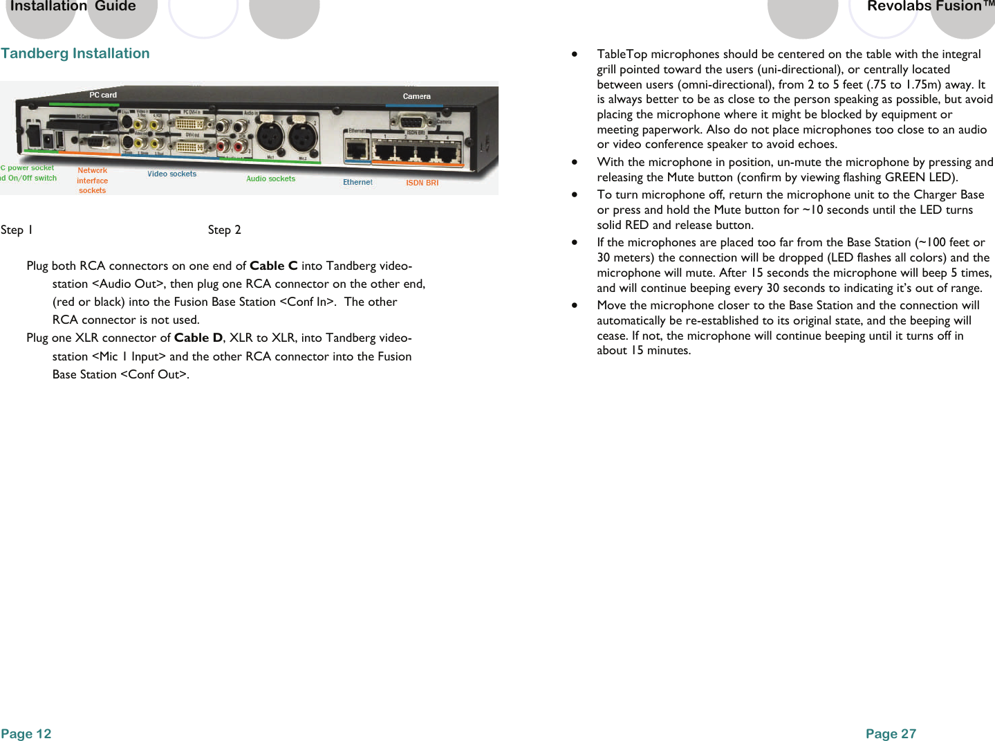 Revolabs 01FUSION Wireless Microphone Base Station (8 Channel) User Manual Manual