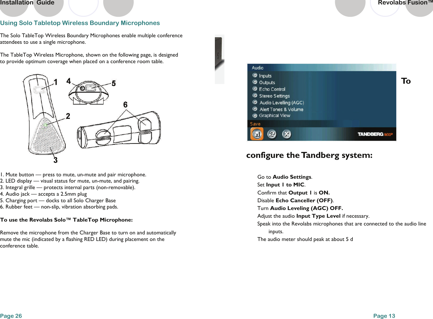 Revolabs 01FUSION Wireless Microphone Base Station (8 Channel) User Manual Manual