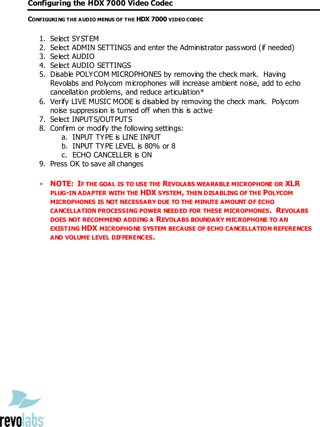 Page 3 of 3 - Revolabs Revolabs-Car-Speaker-Hdx-7000-Users-Manual-  Revolabs-car-speaker-hdx-7000-users-manual