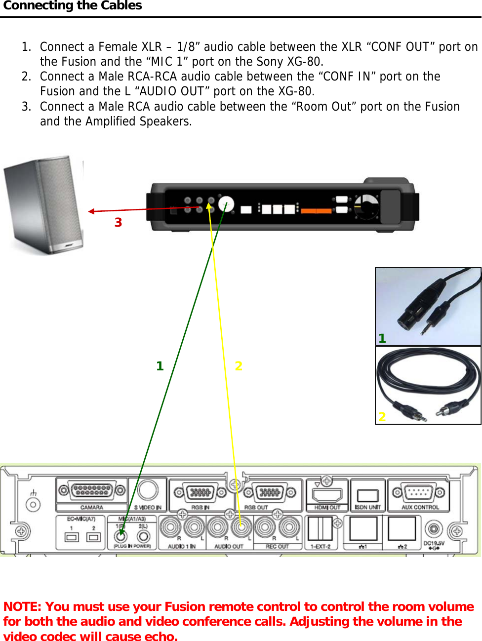Revolabs Microphone Xg 80 Users Manual Fusion Sony XG80 Setup Guide