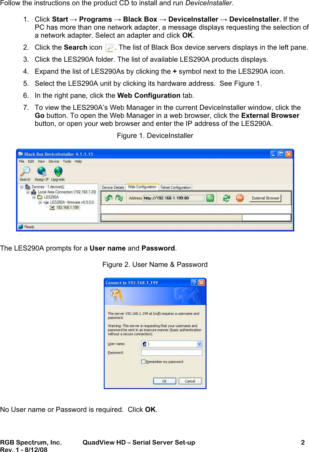 Page 2 of 7 - Rgb-Spectrum Rgb-Spectrum-Les290A-Users-Manual- Updating MediaWall 2000 Firmware  Rgb-spectrum-les290a-users-manual