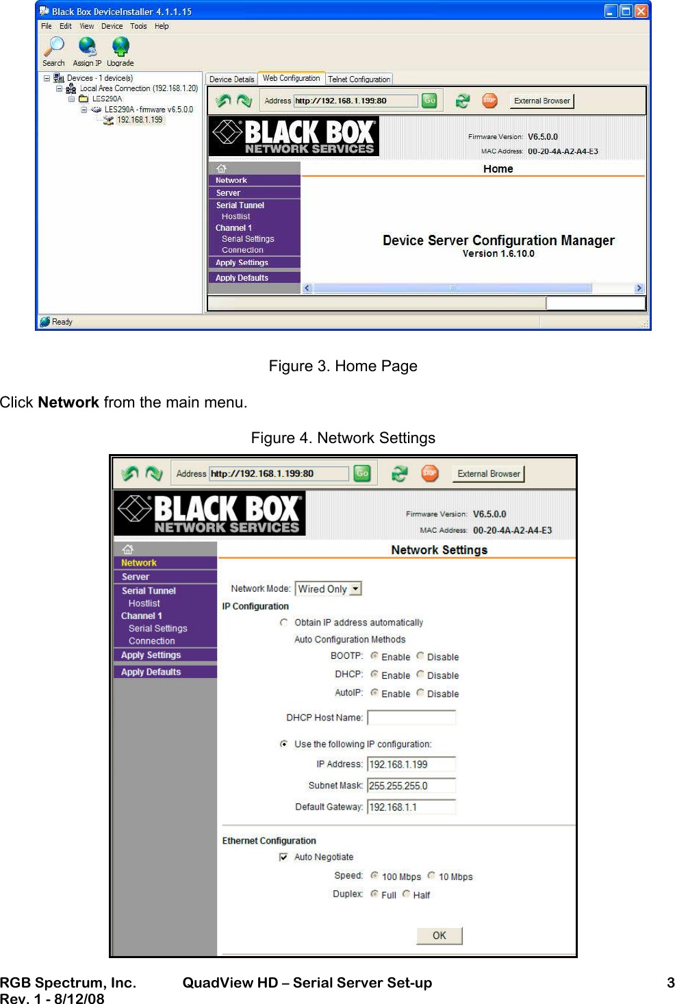 Page 3 of 7 - Rgb-Spectrum Rgb-Spectrum-Les290A-Users-Manual- Updating MediaWall 2000 Firmware  Rgb-spectrum-les290a-users-manual