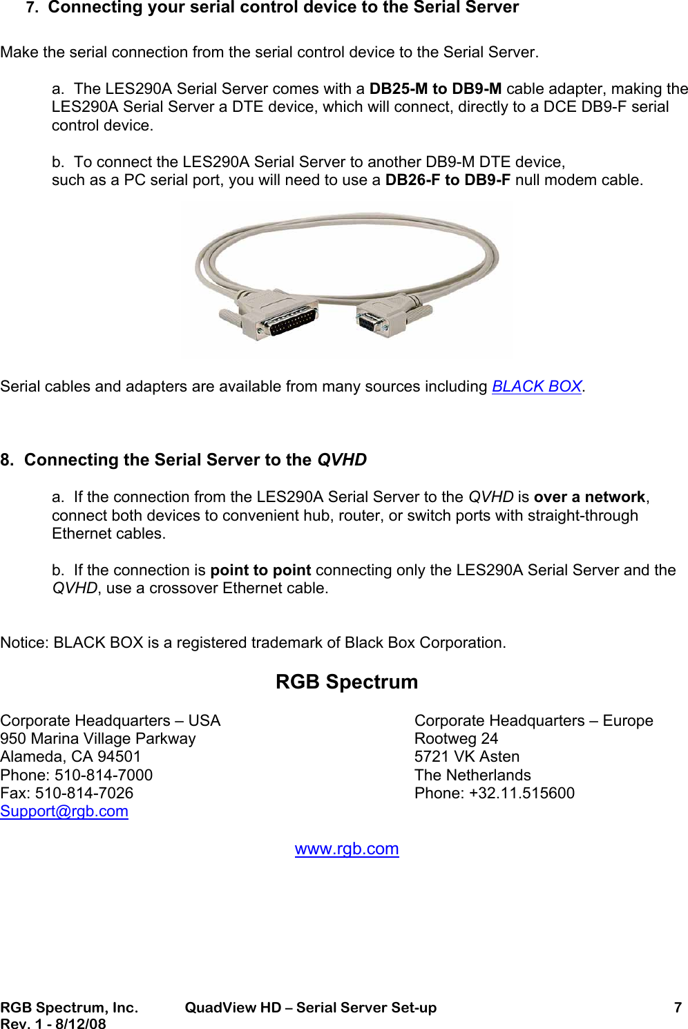 Page 7 of 7 - Rgb-Spectrum Rgb-Spectrum-Les290A-Users-Manual- Updating MediaWall 2000 Firmware  Rgb-spectrum-les290a-users-manual