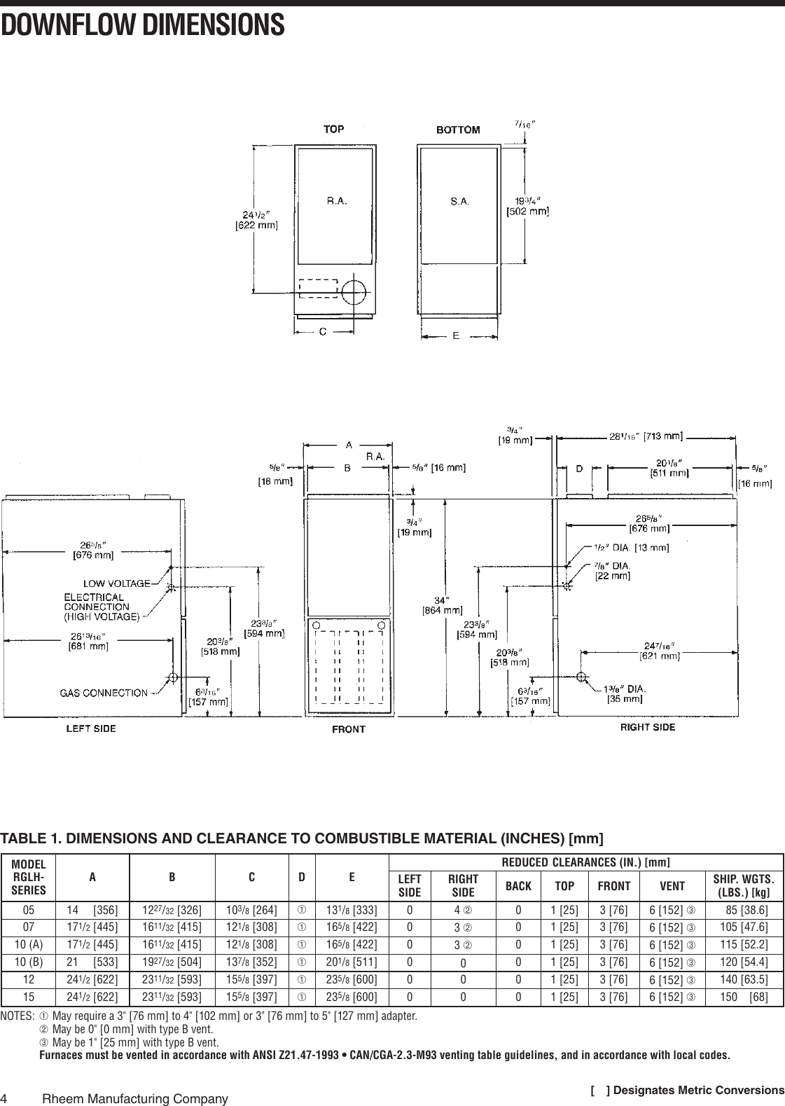 Page 4 of 8 - Rheem Rheem-05Eauer-Users-Manual- Specification Sheet G11-449 Rev. 6  Rheem-05eauer-users-manual