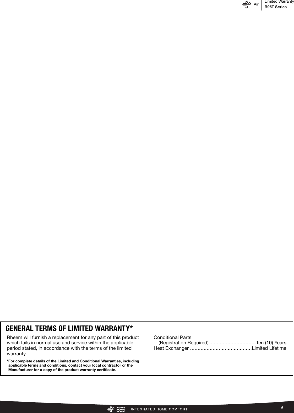 Page 9 of 12 - Rheem Rheem-Classic-Plus-Series-Up-To-95-Afue-Ecm-Motor-Multi-Position-Specification-Sheet-  Rheem-classic-plus-series-up-to-95-afue-ecm-motor-multi-position-specification-sheet