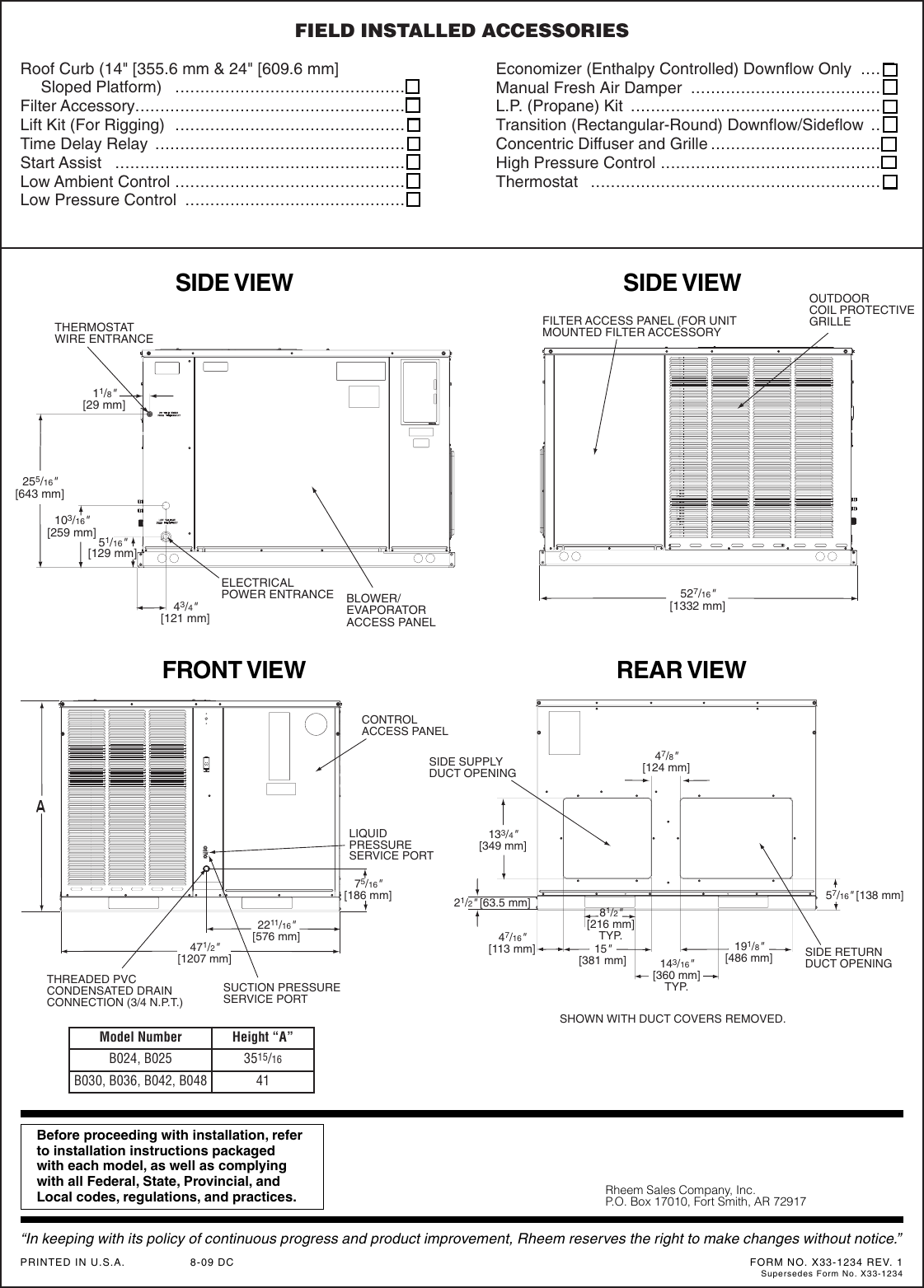 Page 3 of 3 - Rheem Rheem-Classic-Series-Package-Heat-Pump-Submittal-Sheet-  Rheem-classic-series-package-heat-pump-submittal-sheet