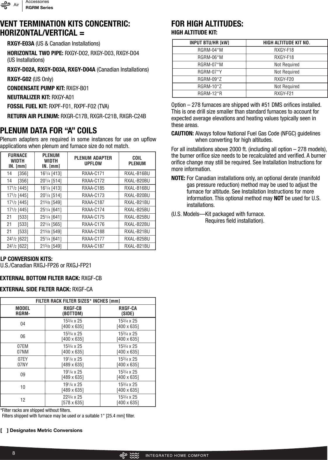 Page 8 of 12 - Rheem Rheem-Classic-Series-Up-To-95-Afue-2-Stage-V-S-Ecm-Specification-Sheet-  Rheem-classic-series-up-to-95-afue-2-stage-v-s-ecm-specification-sheet