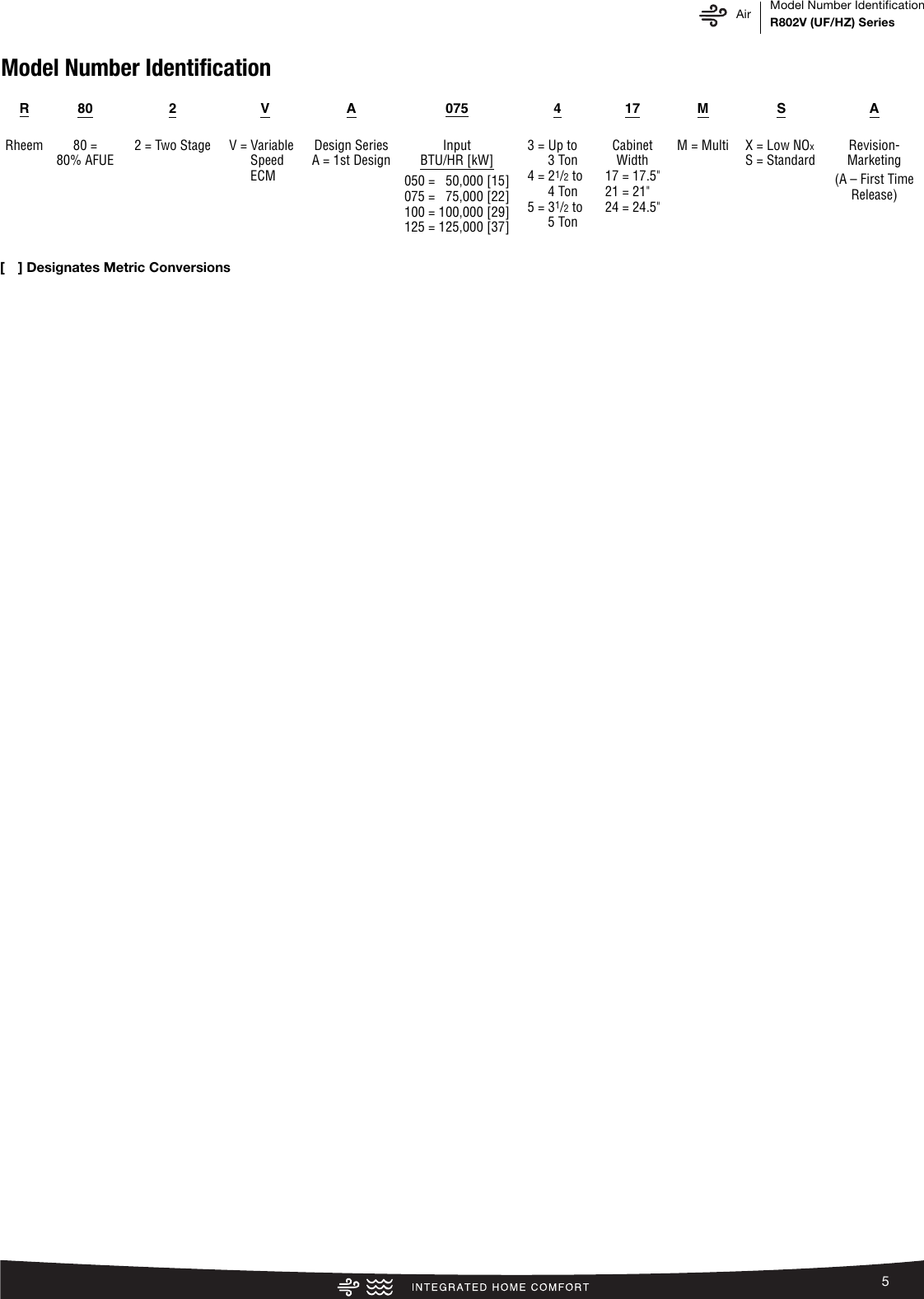 Page 5 of 12 - Rheem Rheem-Prestige-Series-Up-To-80-Afue-Variable-Speed-Upflow-Horizontal-Specification-Sheet-  Rheem-prestige-series-up-to-80-afue-variable-speed-upflow-horizontal-specification-sheet