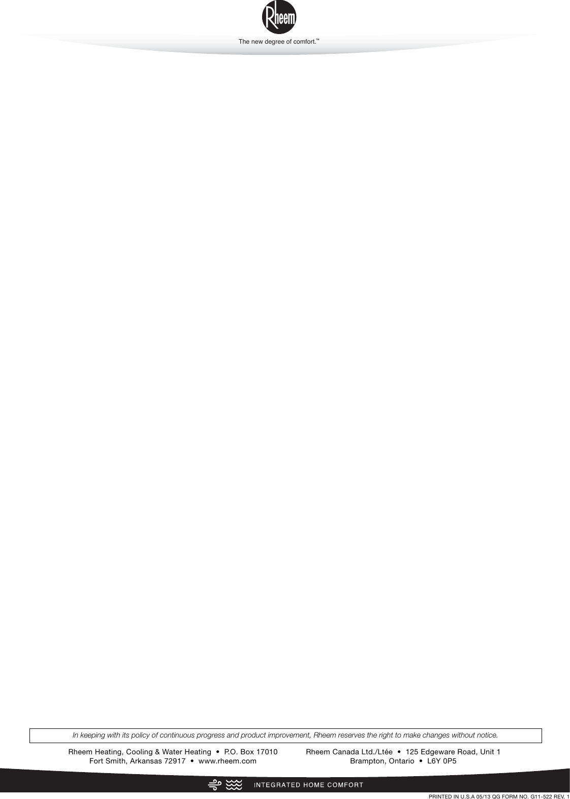 Page 12 of 12 - Rheem Rheem-Prestige-Series-Up-To-96-Afue-Modulating-Ecm-Motor-Specification-Sheet-  Rheem-prestige-series-up-to-96-afue-modulating-ecm-motor-specification-sheet