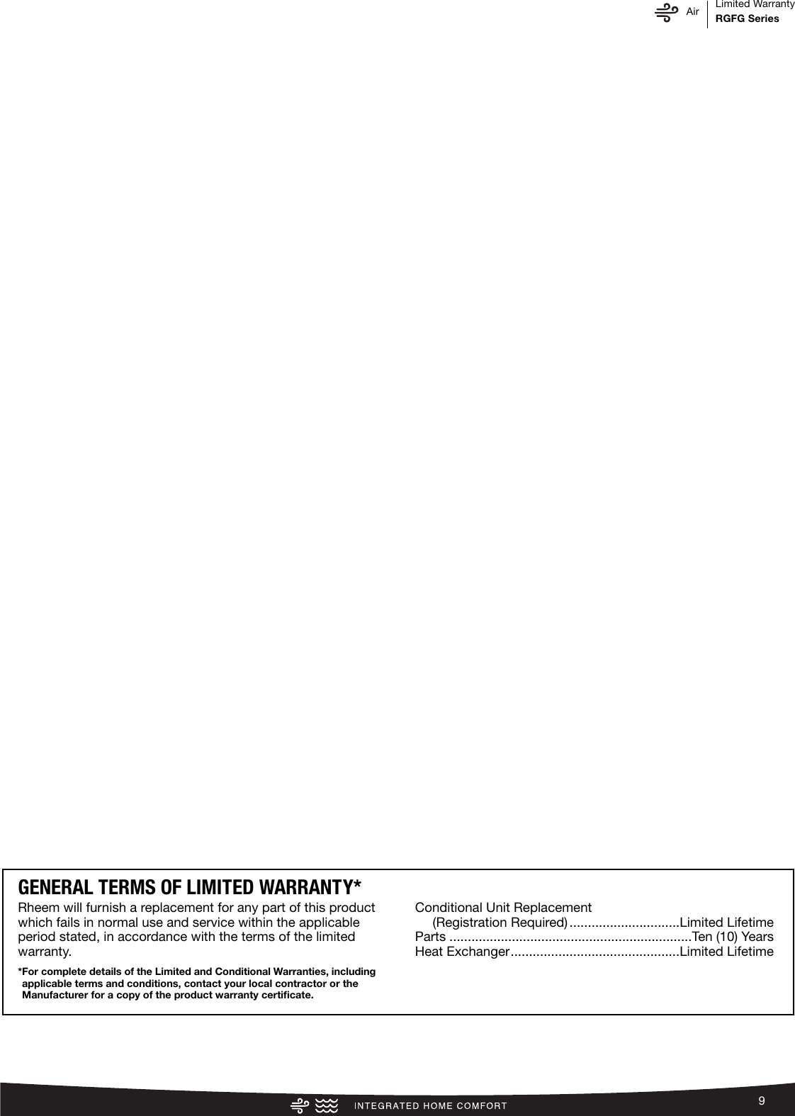 Page 9 of 12 - Rheem Rheem-Prestige-Series-Up-To-96-Afue-Modulating-Ecm-Motor-Specification-Sheet-  Rheem-prestige-series-up-to-96-afue-modulating-ecm-motor-specification-sheet