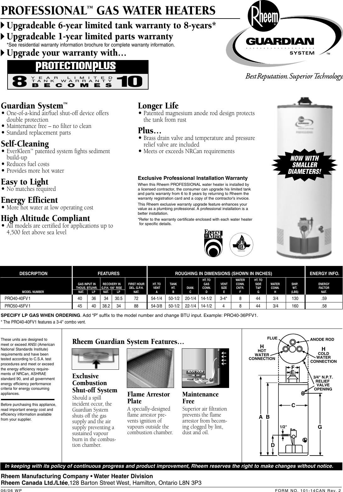 Page 1 of 1 - Rheem Rheem-Pro40-40Fy1-Users-Manual-  Rheem-pro40-40fy1-users-manual