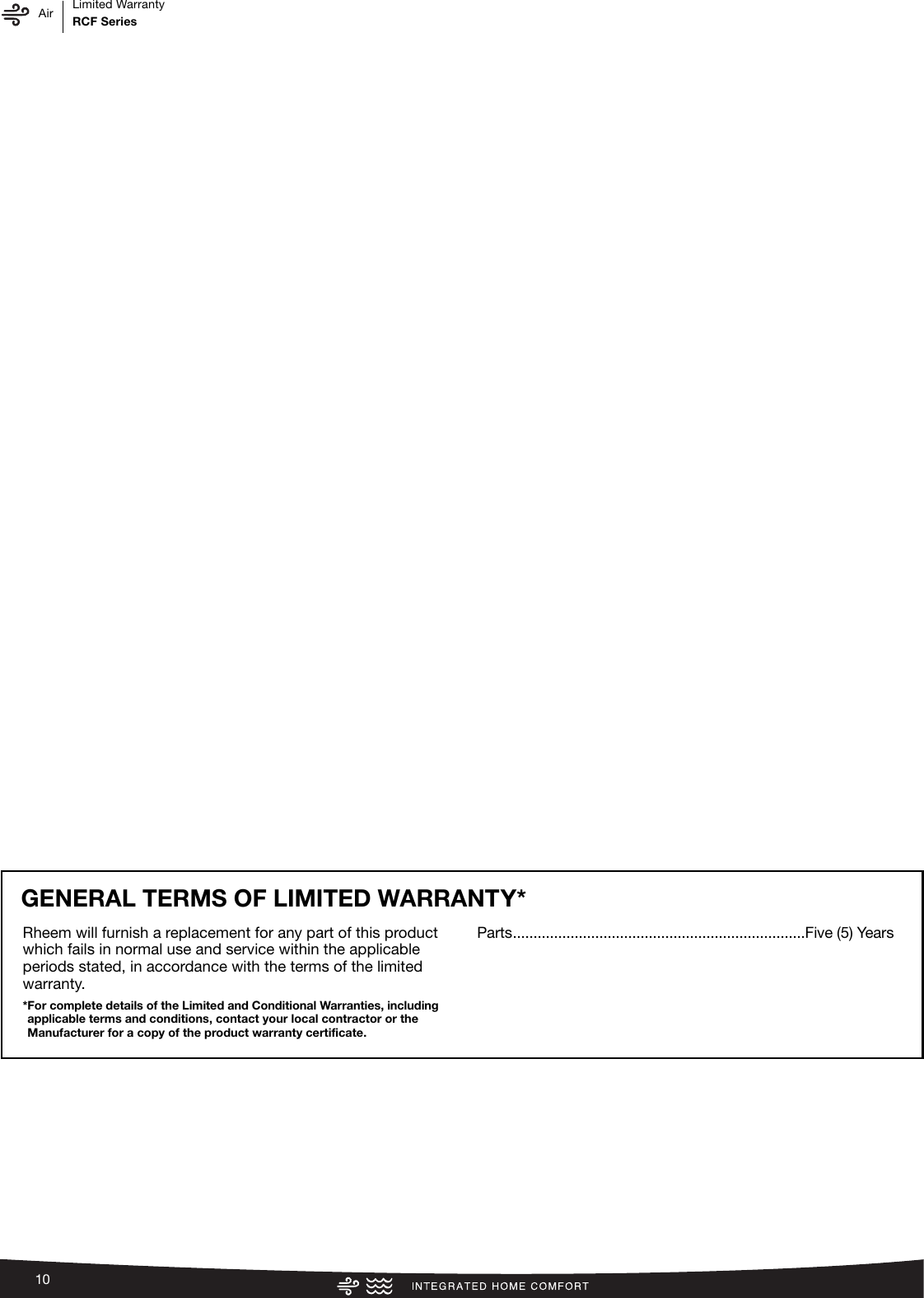 Page 10 of 12 - Rheem Rheem-Uncased-N-Coil-Gas-And-Oil-Furnace-Specification-Sheet-  Rheem-uncased-n-coil-gas-and-oil-furnace-specification-sheet