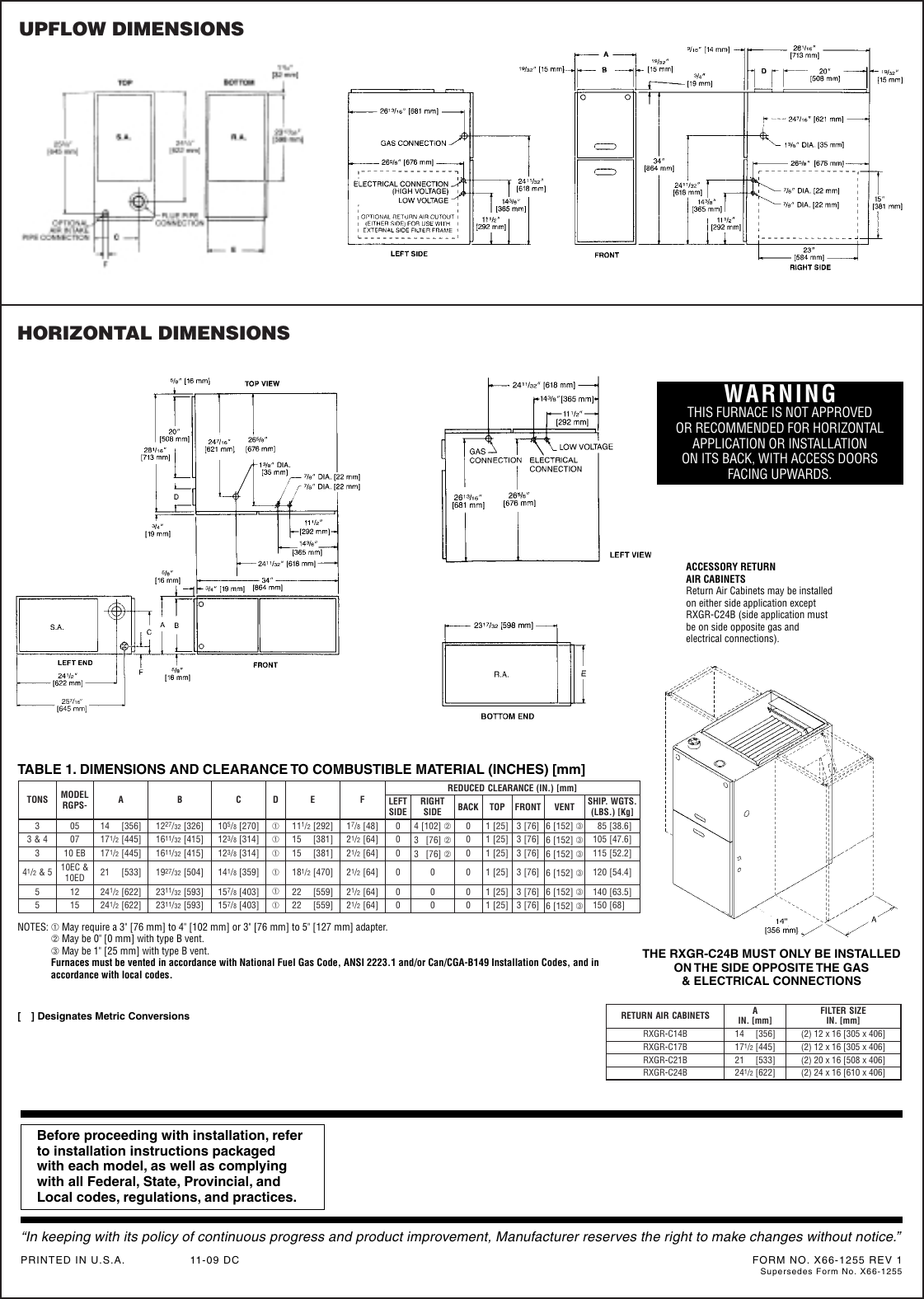 Rheem Value Series 80 Afue Single Stage Psc Motor Submittal Sheet