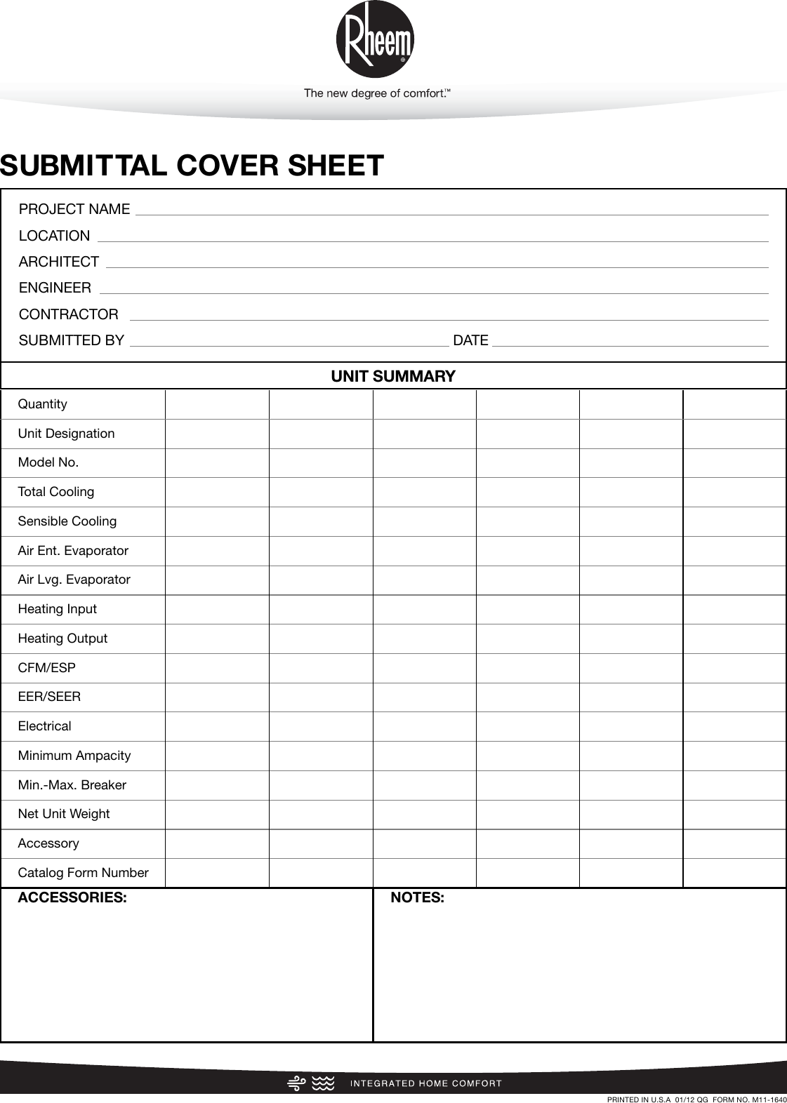 Page 1 of 3 - Rheem Rheem-Value-Series-Single-Stage-Submittal-Sheet-  Rheem-value-series-single-stage-submittal-sheet