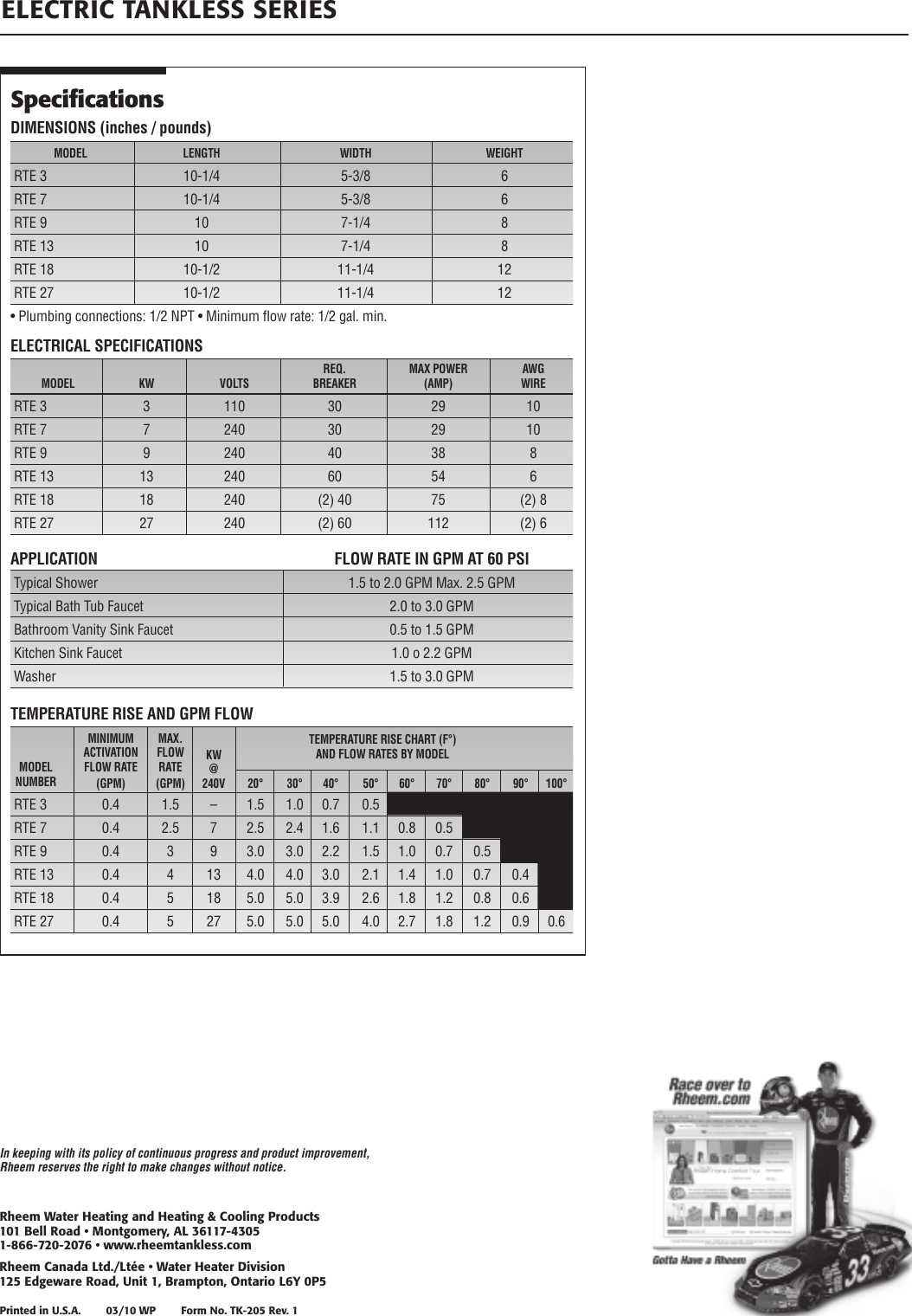 Page 2 of 2 - Rheem Rheem-Water-Heater-Rte-13-Users-Manual- Rheem-RR106rev3  Rheem-water-heater-rte-13-users-manual