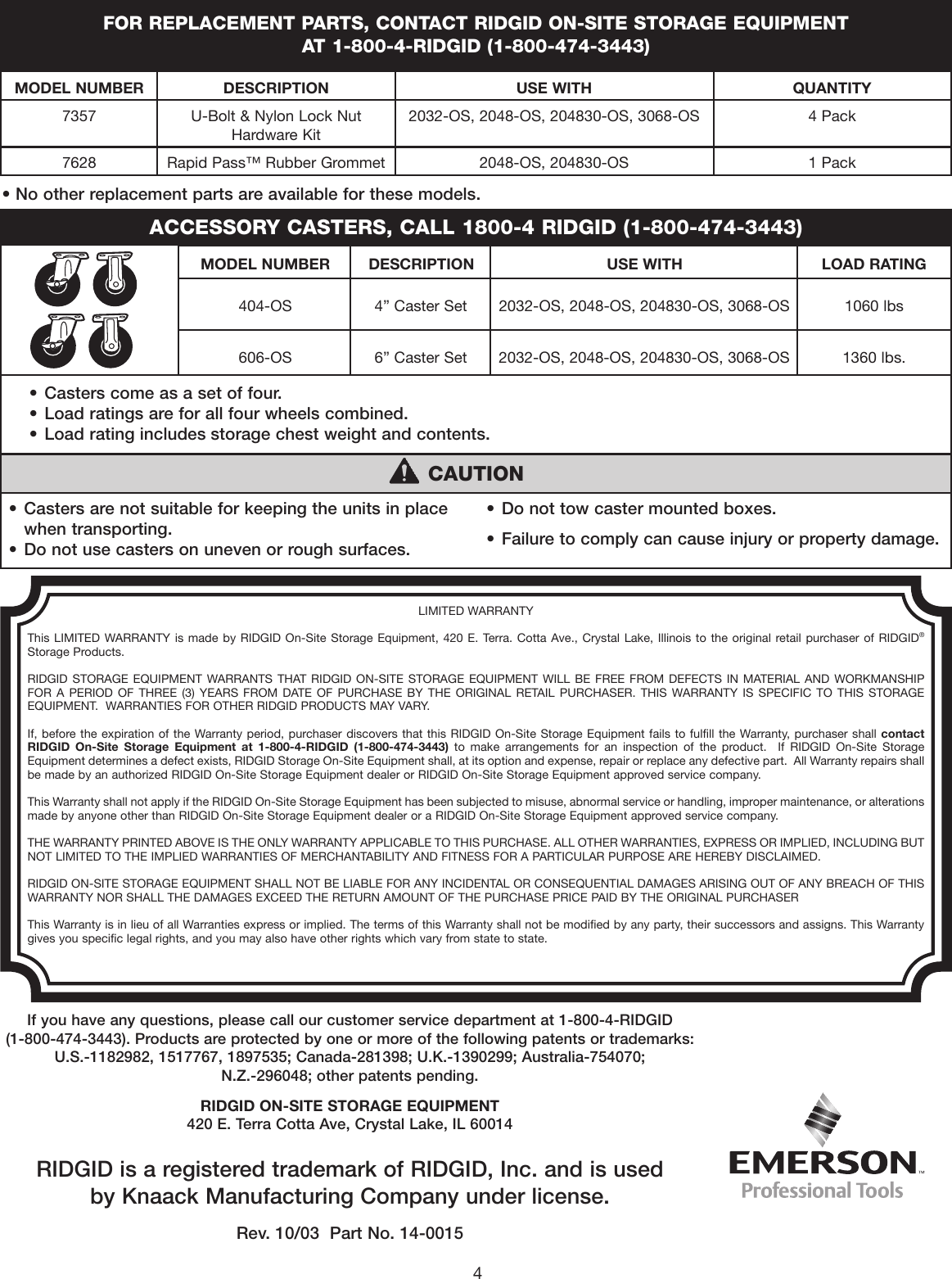 Page 4 of 4 - Ridgid Ridgid-2032-Os-Users-Manual- 14-0015-2  Ridgid-2032-os-users-manual