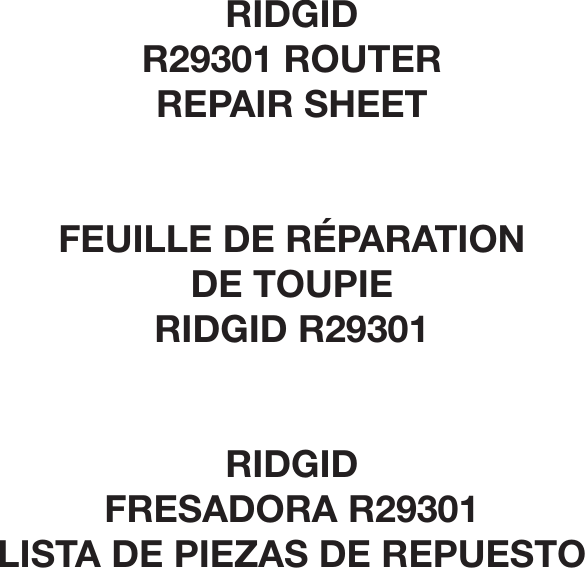 Page 1 of 9 - Ridgid Ridgid-R29301-Users-Manual- R29001_066_r  Ridgid-r29301-users-manual