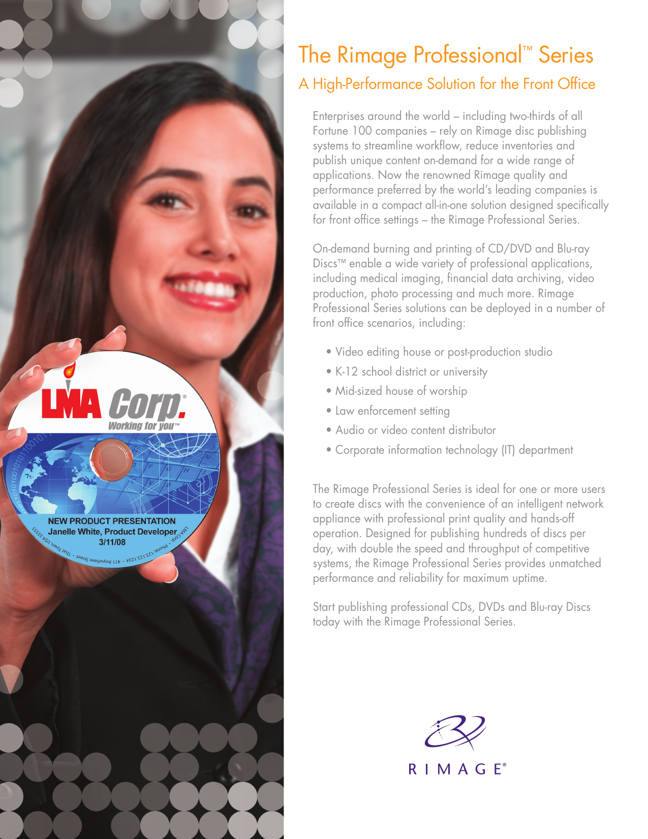 Page 1 of 4 - Rimage Rimage-Professional-5200N-Users-Manual-  Rimage-professional-5200n-users-manual