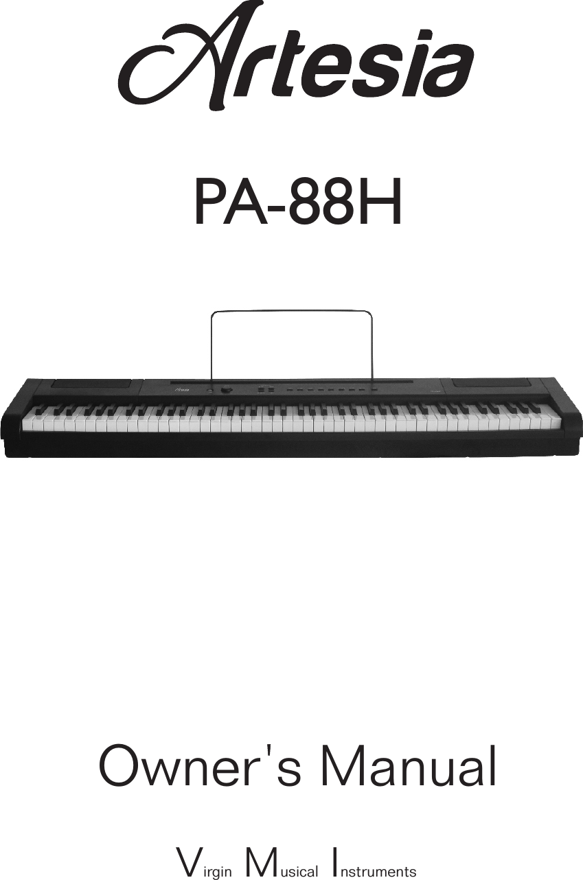 PA-88HVirgin Musical InstrumentsOwner s Manual