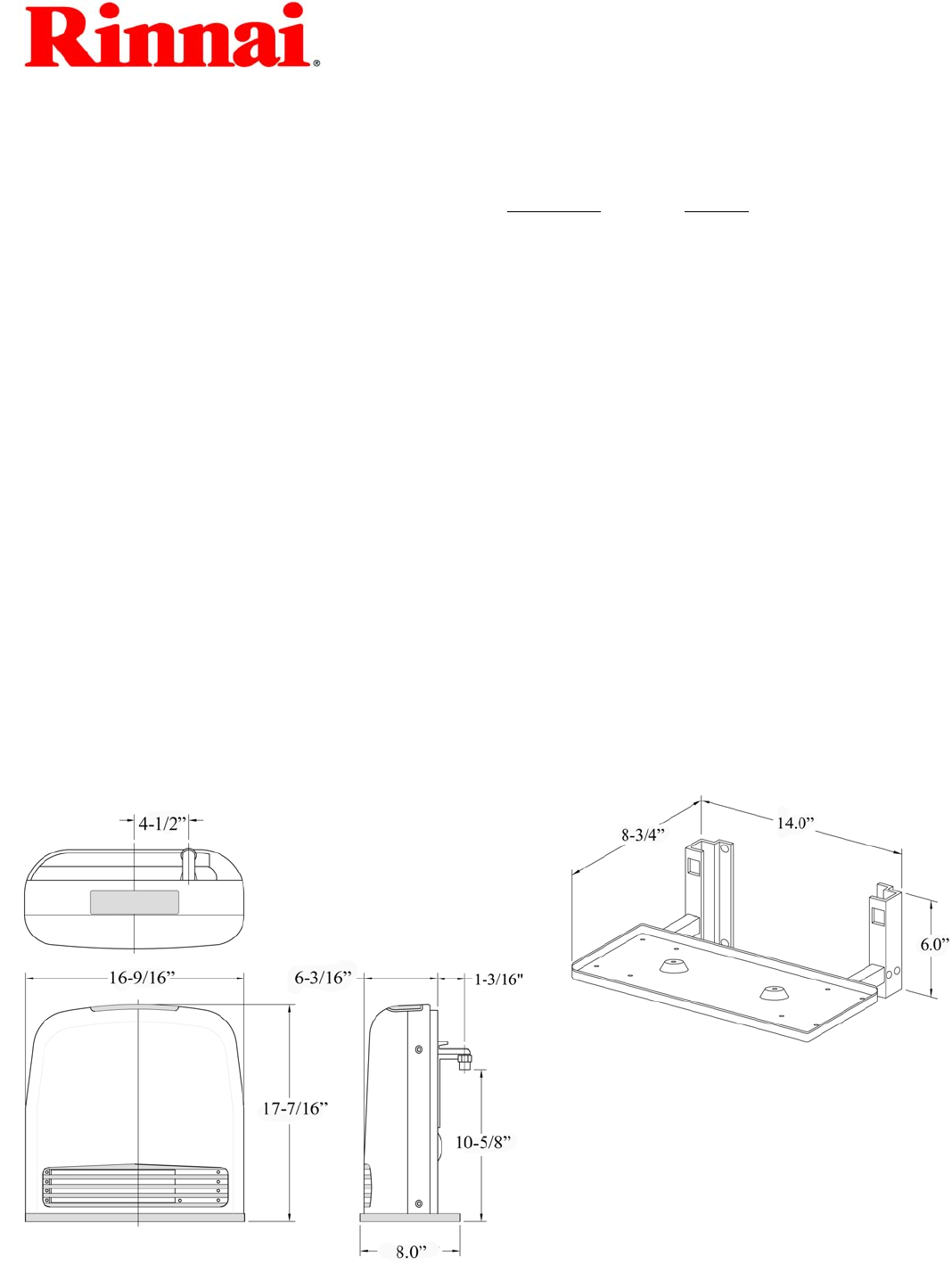 Rinnai Rce 329A Users Manual
