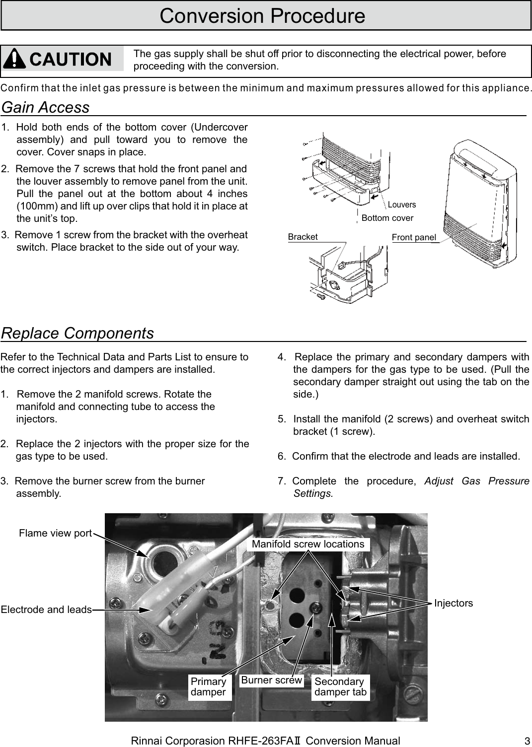 Rinnai Rhfe 263Fa Ii Users Manual