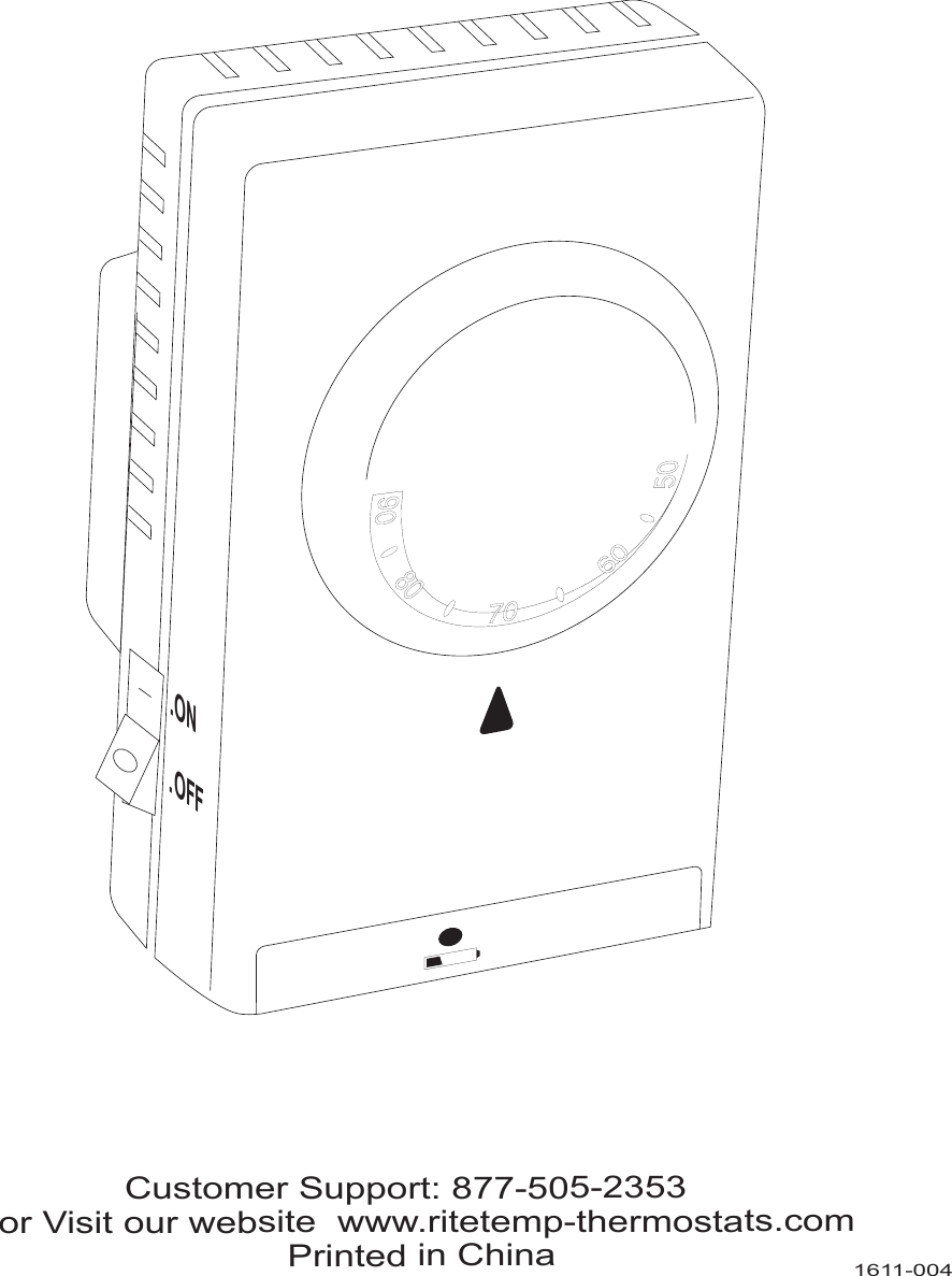 Page 7 of 7 - Ritetemp Ritetemp-6004-Quick-Start-Guide 6004 Install Front Cover