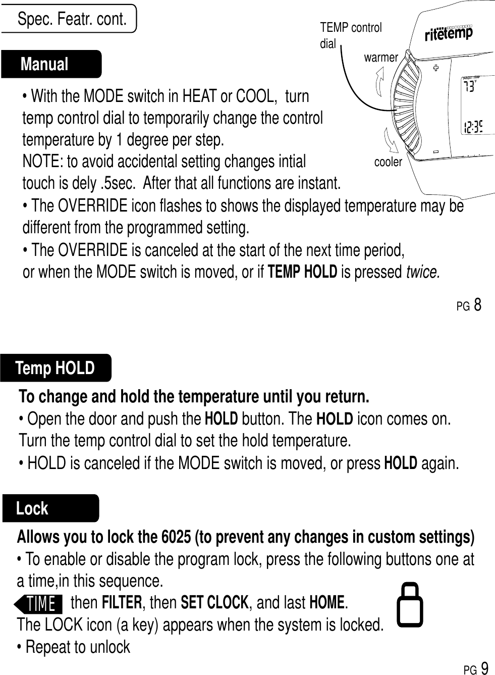 Page 5 of 9 - Ritetemp Ritetemp-6025-Owner-S-Manual