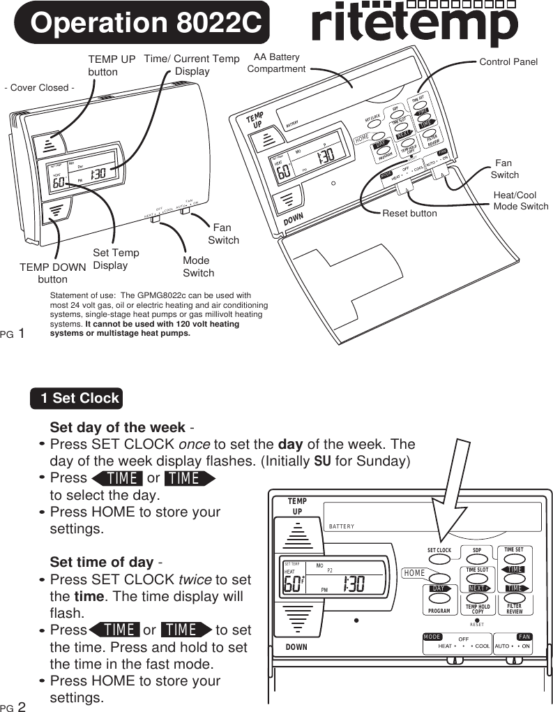 Ritetemp 8022C Owner S Manual