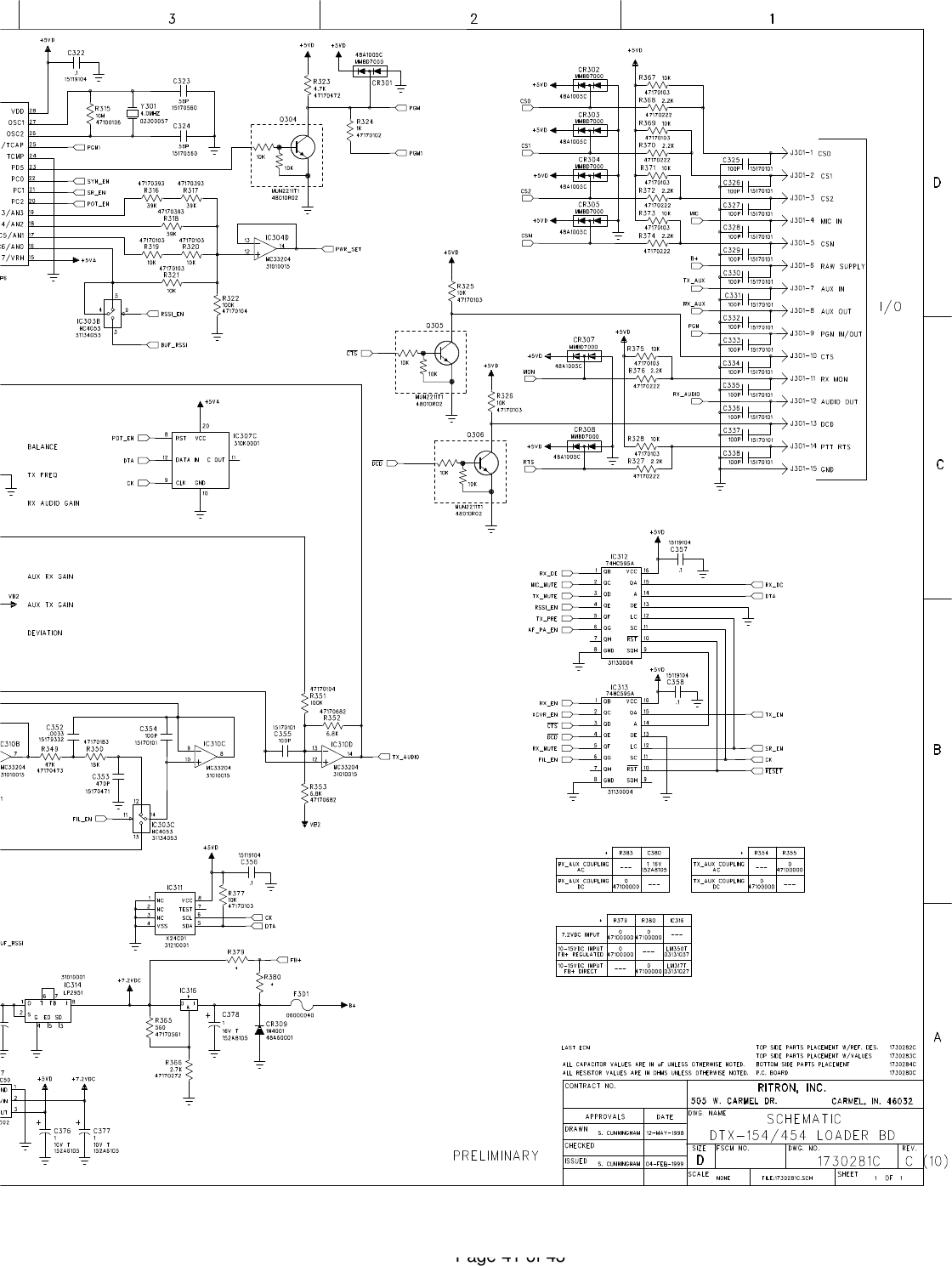 FCC Equipment Authorization Application Exhibit.             RITRON, INC.  FCC ID:  AIERIT12-150Page 41 of 43