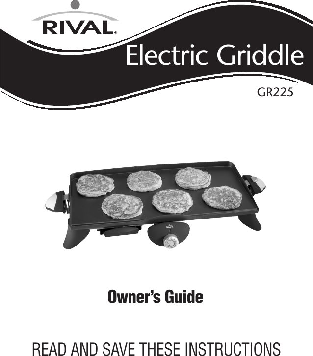 Page 1 of 8 - Rival Rival-Gr225-Owner-S-Manual GR22505EM2