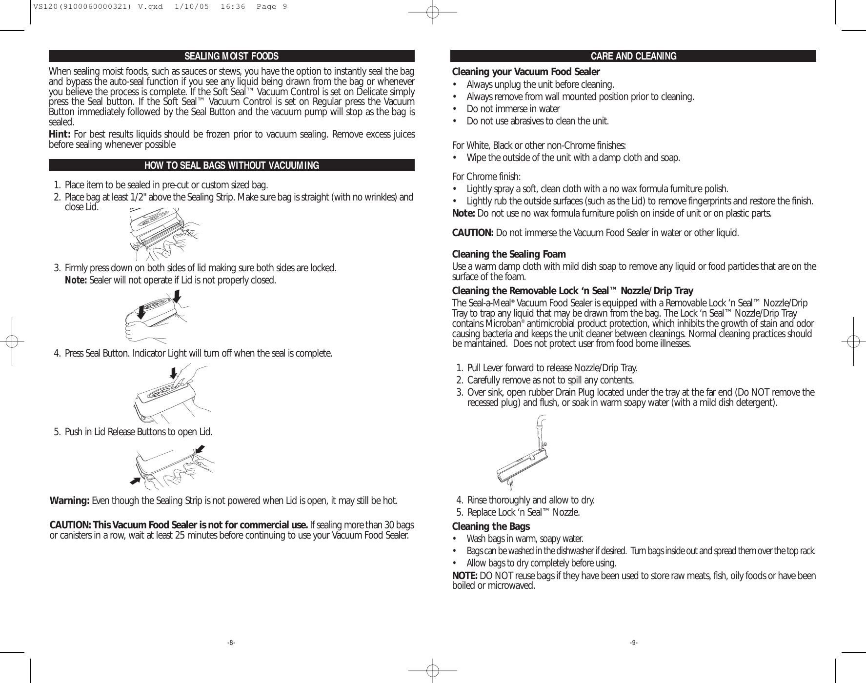 Page 5 of 8 - Rival Rival-Vs120-Users-Manual- VS120(9100060000321) V  Rival-vs120-users-manual