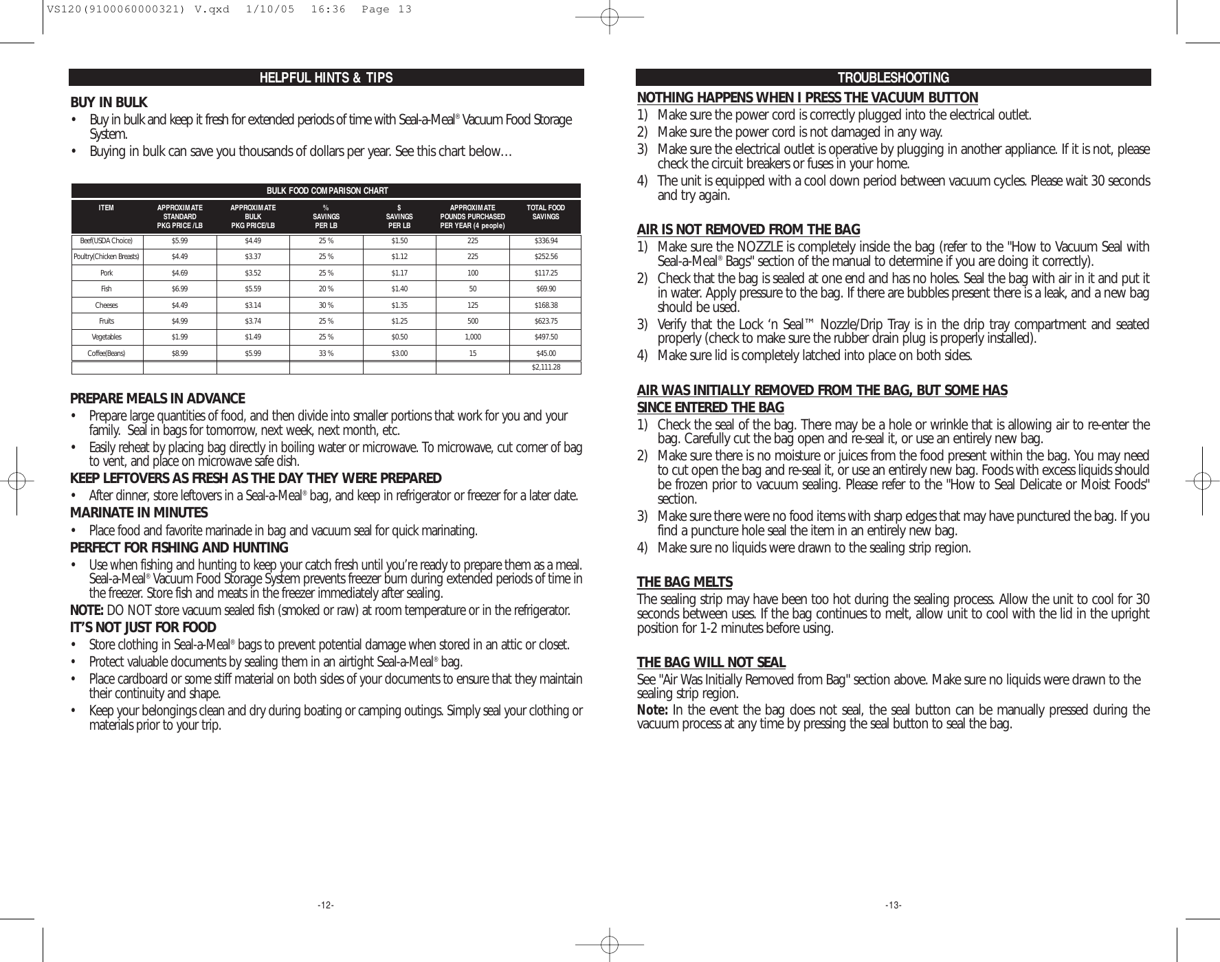 Page 7 of 8 - Rival Rival-Vs120-Users-Manual- VS120(9100060000321) V  Rival-vs120-users-manual