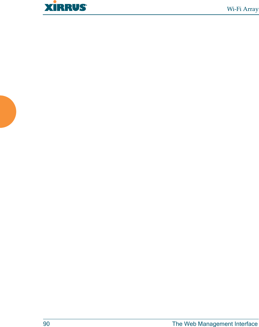 Wi-Fi Array90 The Web Management Interface