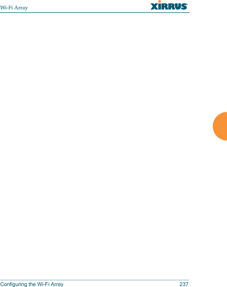 Wi-Fi ArrayConfiguring the Wi-Fi Array 237