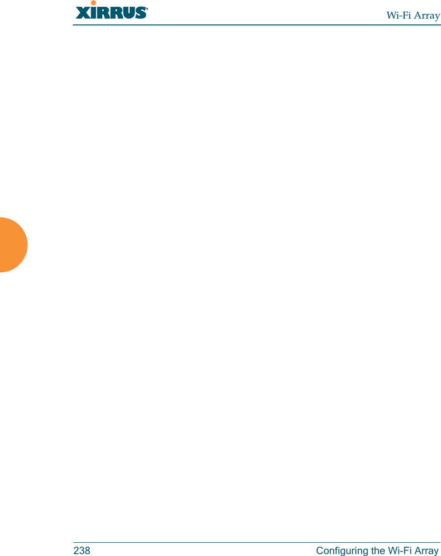 Wi-Fi Array238 Configuring the Wi-Fi Array